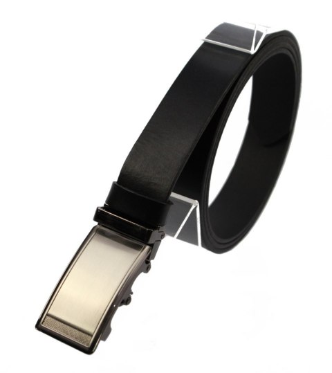 Pasek Męski Skórzany MASSIMO (PL) Skóra Licowa EXTRA 30 mm CZARNY Gładki Klamra Samozaciskowa SREBRNA 24 Pasek Męski Skórzany MASSIMO (PL) Skóra Licowa EXTRA 30 mm CZARNY Gładki Klamra Samozaciskowa SREBRNA 24