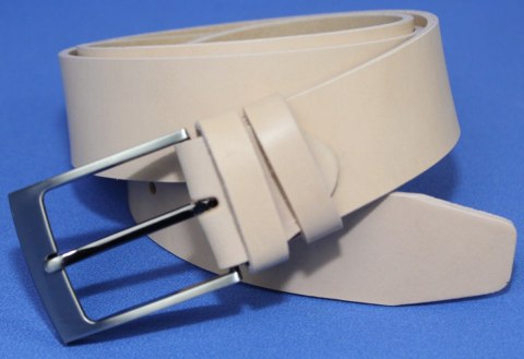 Pasek Męski Skórzany PAS-MAX (PL) Skóra Licowa EXTRA 40 mm KREMOWY Pasek Męski Skórzany PAS-MAX (PL) Skóra Licowa EXTRA 40 mm KREMOWY