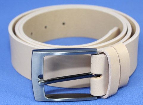 Pasek Męski Skórzany PAS-MAX (PL) Skóra Licowa EXTRA 40 mm KREMOWY Pasek Męski Skórzany PAS-MAX (PL) Skóra Licowa EXTRA 40 mm KREMOWY