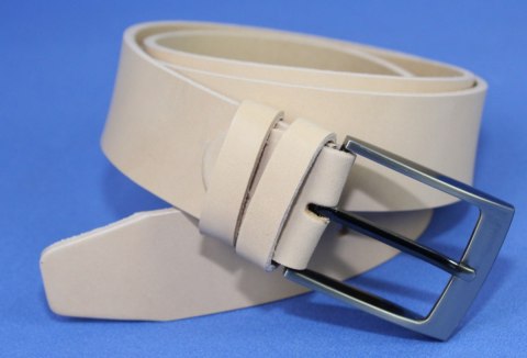 Pasek Męski Skórzany PAS-MAX (PL) Skóra Licowa EXTRA 40 mm KREMOWY Pasek Męski Skórzany PAS-MAX (PL) Skóra Licowa EXTRA 40 mm KREMOWY