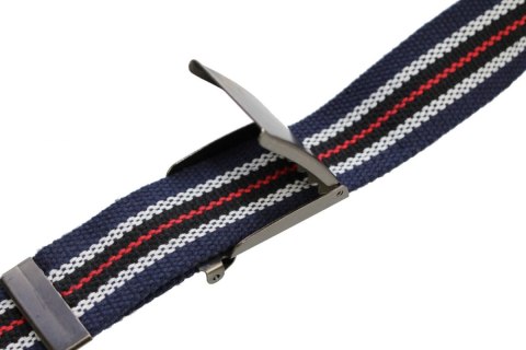 Pasek Parciany Loren Bawełniany PARCIAK 40 mm Z Klamrą Zatrzaskową GRANAT BIAŁY I CZARNY Szeroki Pasek Parciany Loren Bawełniany PARCIAK 40 mm Z Klamrą Zatrzaskową GRANAT BIAŁY I CZARNY Szeroki