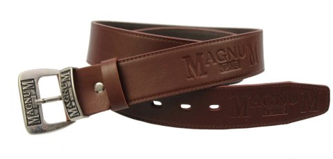 Pasek Skórzany COMPLEX (PL) Tłoczony Napis "MAGNUM" Skóra Licowa EXTRA 40 mm Brązowy Pasek Skórzany COMPLEX (PL) Tłoczony Napis "MAGNUM" Skóra Licowa EXTRA 40 mm Brązowy