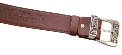 Pasek Skórzany COMPLEX (PL) Tłoczony Napis "MAGNUM" Skóra Licowa EXTRA 40 mm Brązowy Pasek Skórzany COMPLEX (PL) Tłoczony Napis "MAGNUM" Skóra Licowa EXTRA 40 mm Brązowy