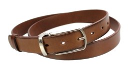 Pasek Skórzany MASSIMO (PL) Skóra Licowa EXTRA 30 mm BRĄZOWY Gładki Klamra Nowoczesna