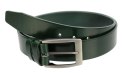 Pasek Skórzany Męski PAS-MAX (PL) Gładki 40 mm Skóra Licowa BUTELKOWA ZIELEŃ k111