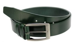 Pasek Skórzany Męski PAS-MAX (PL) Gładki 40 mm Skóra Licowa BUTELKOWA ZIELEŃ k111