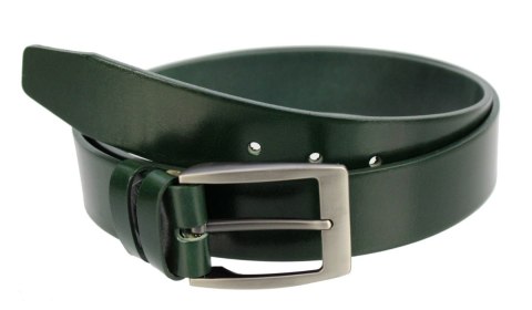 Pasek Skórzany Męski PAS-MAX (PL) Gładki 40 mm Skóra Licowa BUTELKOWA ZIELEŃ k111 Pasek Skórzany Męski PAS-MAX (PL) Gładki 40 mm Skóra Licowa BUTELKOWA ZIELEŃ k111