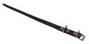 Solidna Obroża Dla Psa Czarna z Czerwoną Nitką Skóra Naturalna 12 mm 20-28 [cm] WIREX (PL)