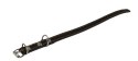 Solidna Obroża Dla Psa Czekoladowa z Beżową Nitką Skóra Naturalna 12 mm 20-28 [cm] WIREX (PL)