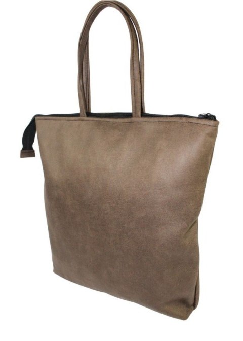 Torebka Na Zakupy Antoszczyk (PL) MARTA Ze Skóry Naturalnej Model Duży 41 x 38 x 8 [cm] CIEMNY BRĄZ Tekstura