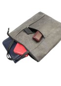 Torebka Na Zakupy Antoszczyk (PL) MARTA Ze Skóry Naturalnej Model Duży 41 x 38 x 8 [cm] GRANATOWY Tekstura