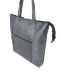 Torebka Na Zakupy Antoszczyk (PL) MARTA Ze Skóry Naturalnej Model Duży 41 x 38 x 8 [cm] GRANATOWY Tekstura