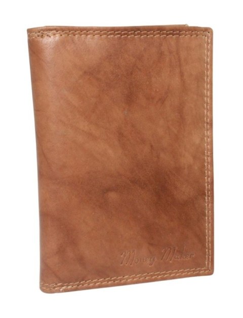 Etui Na Karty Dokumenty Money Maker Wizytownik Duży Pionowy Skóra Naturalna 12128B CZARNY 13 x 9,5 x 2 [cm]