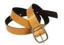 Pasek Damski Skórzany Arucce (PL) Skóra Licowa EXTRA 30 mm CAPPUCCINO Złota Klamra