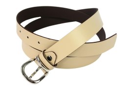 Pasek Damski Skórzany Gładki Arucce (PL) 30 mm Skóra Licowa CAPPUCINO