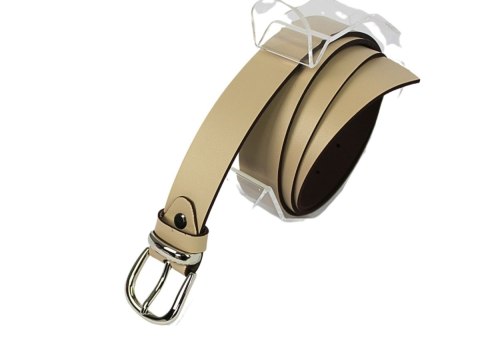 Pasek Damski Skórzany Gładki Arucce (PL) 30 mm Skóra Licowa CAPPUCINO Pasek Damski Skórzany Gładki Arucce (PL) 30 mm Skóra Licowa CAPPUCINO