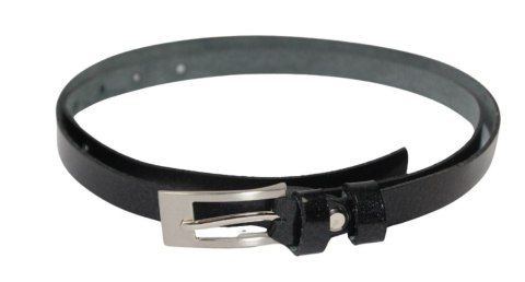 Pasek Damski Skórzany Gładki GRETOS (PL) 15 mm CZARNY LAKIEROWANY Pasek Damski Skórzany Gładki GRETOS (PL) 15 mm CZARNY LAKIEROWANY