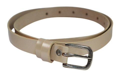 Pasek Damski Skórzany Gładki GRETOS (PL) 20 mm KREMOWY LAKIEROWANY Pasek Damski Skórzany Gładki GRETOS (PL) 20 mm KREMOWY LAKIEROWANY