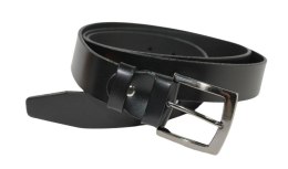 Pasek Skórzany GRETOS (PL) Skóra Licowa EXTRA 35 mm CZARNY Gładki Klamra Tradycyjna