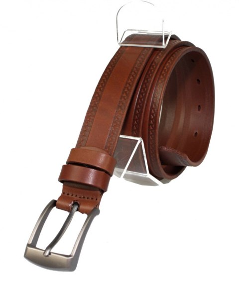 Pasek Skórzany Męski ARUCCE (PL) BRĄZOWY "TRÓJKĄTY" 30 mm Skóra Naturalna DW EXTRA Pasek Skórzany Męski ARUCCE (PL) BRĄZOWY "TRÓJKĄTY" 30 mm Skóra Naturalna DW EXTRA