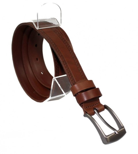 Pasek Skórzany Męski ARUCCE (PL) BRĄZOWY "TRÓJKĄTY" 30 mm Skóra Naturalna DW EXTRA Pasek Skórzany Męski ARUCCE (PL) BRĄZOWY "TRÓJKĄTY" 30 mm Skóra Naturalna DW EXTRA