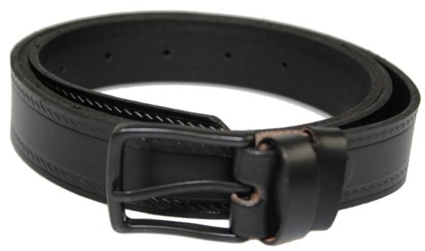 Pasek Skórzany Męski ARUCCE (PL) CZARNY "Imitacja Szycia Cienką Nitką" 30 mm Skóra Naturalna DW EXTRA Czarna Klamra Pasek Skórzany Męski ARUCCE (PL) CZARNY "Imitacja Szycia Cienką Nitką" 30 mm Skóra Naturalna DW EXTRA Czarna Klamra