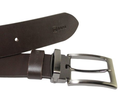 Pasek Skórzany Męski HADA (PL) Gładki Klamra Nowoczesna 40 mm Skóra Naturalna CZEKOLADOWY Pasek Skórzany Męski HADA (PL) Gładki Klamra Nowoczesna 40 mm Skóra Naturalna CZEKOLADOWY