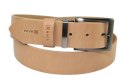Pasek Skórzany Męski HADA (PL) Gładki Klamra Nowoczesna 40 mm Skóra Naturalna JUCHT LICÓWKA
