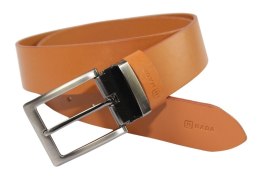 Pasek Skórzany Męski HADA (PL) Gładki Klamra Nowoczesna 40 mm Skóra Naturalna TOFFI