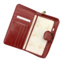 Portfel Damski Skóra Naturalna GREGORIO Z Suwakiem Piórnik RFID HL116 BEŻOWY 16 x 9,5 x 3 [cm]