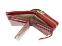 Portfel Damski Skóra Naturalna GREGORIO Z Suwakiem Piórnik RFID HL116 BEŻOWY 16 x 9,5 x 3 [cm]