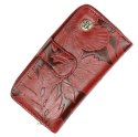Portfel Damski Skóra Naturalna GREGORIO Z Suwakiem Piórnik RFID HL116 CZERWONY 16 x 9,5 x 3 [cm]