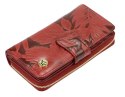 Portfel Damski Skóra Naturalna GREGORIO Z Suwakiem Piórnik RFID HL116 CZERWONY 16 x 9,5 x 3 [cm]