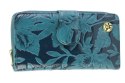 Portfel Damski Skóra Naturalna GREGORIO Z Suwakiem Piórnik RFID HL116 MORSKI 16 x 9,5 x 3 [cm]