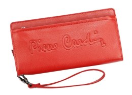 Portfel Damski Skóra Naturalna Pierre Cardin Duży Piórnik 2204 CZERWONY 19,5 x 10 x 3 [cm]