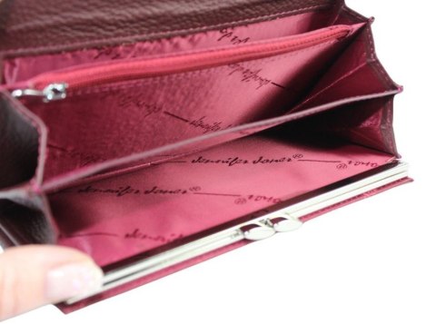 Portfel Damski Skórzany Lakierowany Jennifer Jones Długi Max Z Klamrą 5289-2 18,5 x 9,5 x 3 [cm]