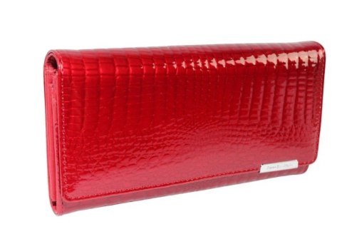 Portfel Damski Skórzany Lakierowany Jennifer Jones Długi Max Z Klamrą 5289-2 18,5 x 9,5 x 3 [cm]