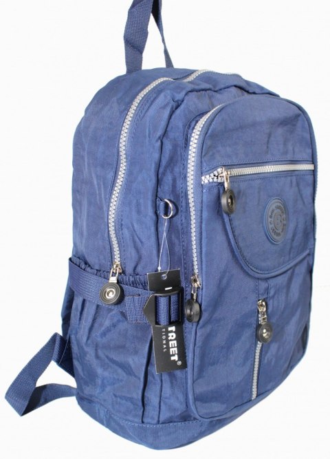 Praktyczny Plecak Materiałowy BAG STREET 2216 GRANATOWY 35 x 26 x 15 cm Praktyczny Plecak Materiałowy BAG STREET 2216 GRANATOWY 35 x 26 x 15 cm