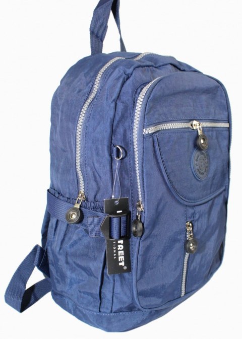 Praktyczny Plecak Materiałowy BAG STREET 2216 GRANATOWY 35 x 26 x 15 cm Praktyczny Plecak Materiałowy BAG STREET 2216 GRANATOWY 35 x 26 x 15 cm