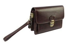 Saszetka Męska Skórzana MARCO (PL) DE LUXE Czekoladowa 23 x 17 x 9 [cm]