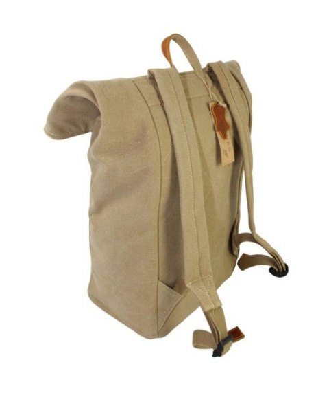 Stylowy i Elegancki Plecak Jennifer Jones JJ4548 Canvas Z Elementami Skórzanymi SŁOMIANY 30 x 43 x 16 [cm]