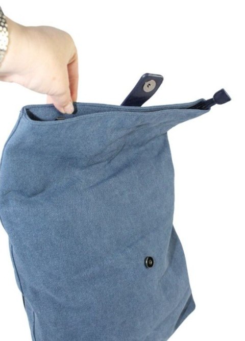 Stylowy i Elegancki Plecak Jennifer Jones JJ4567 Canvas NIEBIESKI 37  x 37 x 17 [cm]