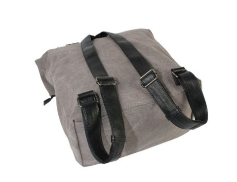Stylowy i Elegancki Plecak Jennifer Jones JJ4567 Canvas POPIELATY 37  x 37 x 17 [cm]