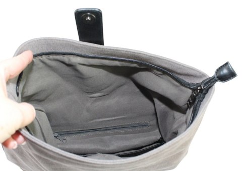 Stylowy i Elegancki Plecak Jennifer Jones JJ4567 Canvas POPIELATY 37  x 37 x 17 [cm]