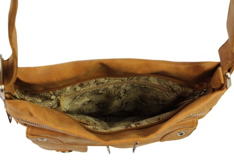 Torebka Skórzana Bag Street Listonoszka Skóra Włoska 3427-2 Poszerzana KONIAKOWY Torebka Skórzana Bag Street Listonoszka Skóra Włoska 3427-2 Poszerzana KONIAKOWY