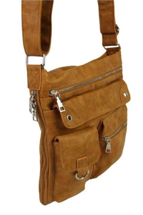 Torebka Skórzana Bag Street Listonoszka Skóra Włoska 3427-2 Poszerzana KONIAKOWY Torebka Skórzana Bag Street Listonoszka Skóra Włoska 3427-2 Poszerzana KONIAKOWY