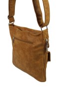 Torebka Skórzana Bag Street Listonoszka Skóra Włoska 3427-2 Poszerzana KONIAKOWY