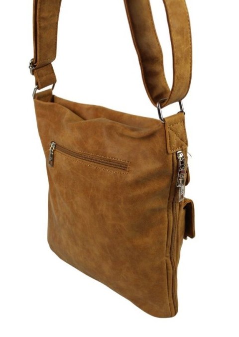 Torebka Skórzana Bag Street Listonoszka Skóra Włoska 3427-2 Poszerzana KONIAKOWY Torebka Skórzana Bag Street Listonoszka Skóra Włoska 3427-2 Poszerzana KONIAKOWY