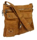Torebka Skórzana Bag Street Listonoszka Skóra Włoska 3427-2 Poszerzana KONIAKOWY