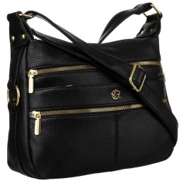 Torebka Z Ekologicznej Skóry Włoskiej Rovicky (PL) R-KP-12-A19- 0125 CZARNA  31 x 21 x 12 [cm]